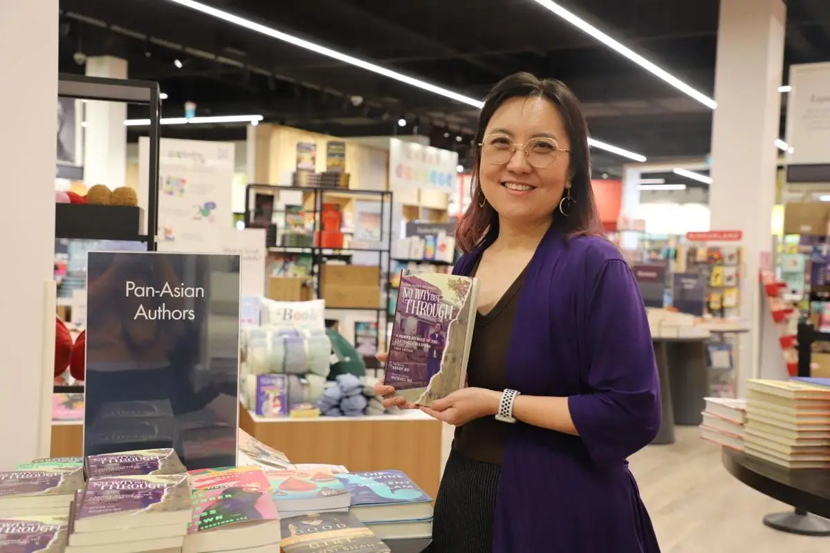 Authors in a bookstore