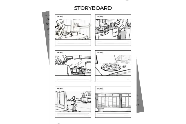 Storyboard to Finished Spread before